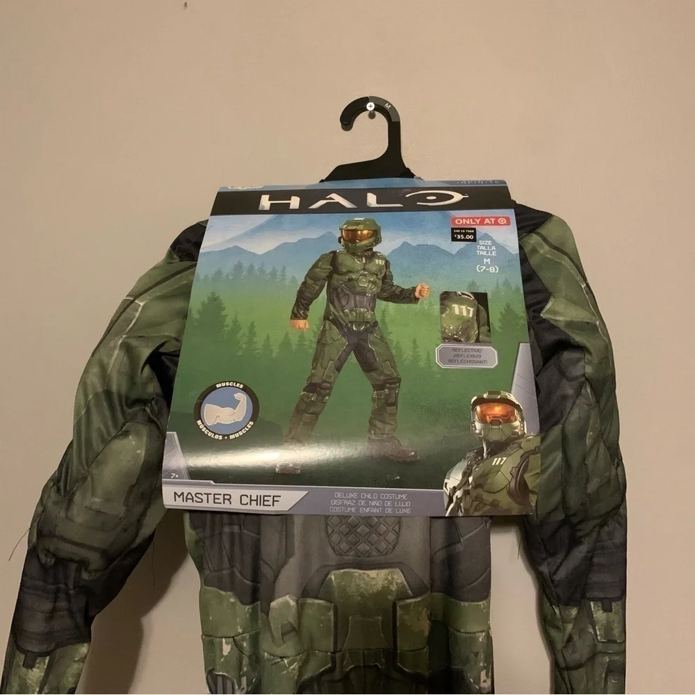 NWT. HALO Master Chief Boys Deluxe Halloween Costume